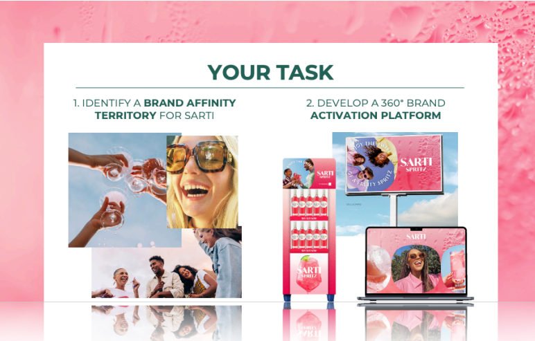 Sarti Rosa brief — brand affinity territory & 360° activation platform